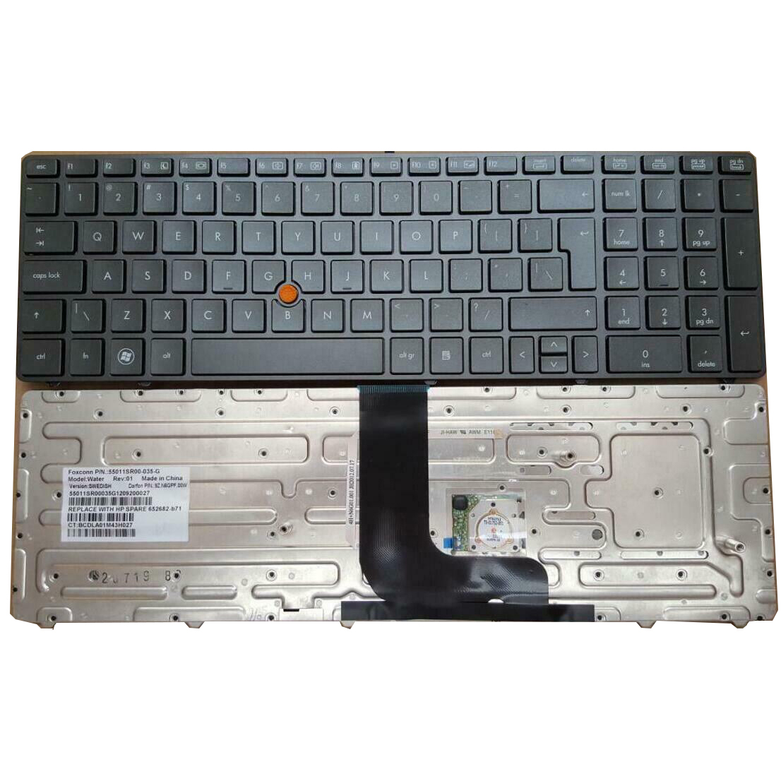 Клавиатура ноутбука США для HP EliteBook 8570W раскладка клавиатуры США