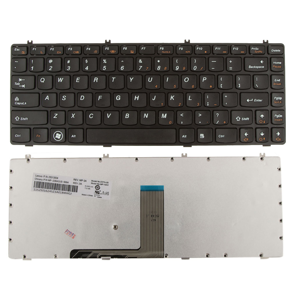 Новая клавиатура США для ноутбука Lenovo Y470, США, раскладка клавиатуры