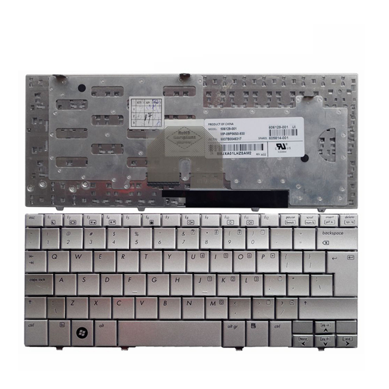 Новинка для HP Mini Netbook 2140, серебристая клавиатура для ноутбука, английская раскладка клавиатуры