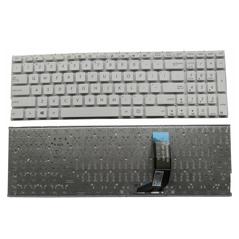 Американская клавиатура для Asus X556, английская раскладка клавиатуры, белая