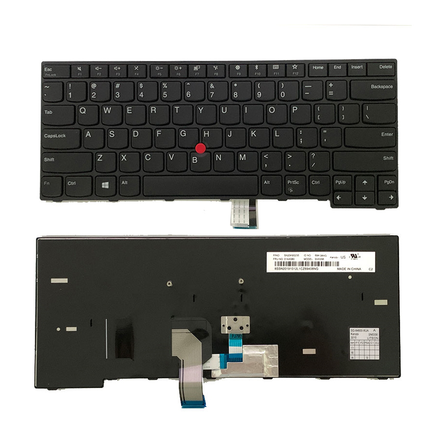 Новая клавиатура США для Lenovo Thinkpad E470, английская клавиатура для ноутбука